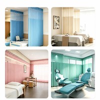 Rideau médical ignifuge B1 en forme de U pour la confidentialité, rideau de séparation pour lit d'hôpital, écran de confidentialité pour clinique et maison de retraite