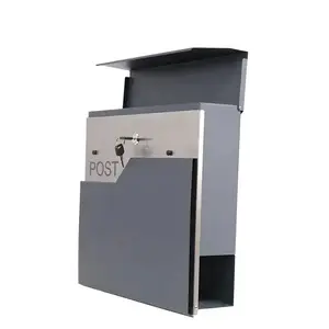 manufacturer wholesale lock cheap design commercial mail boxes wall mount stainless steel metal outdoor modern wall mailboxes