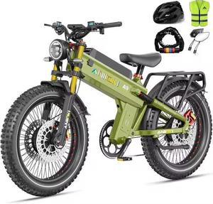 Vélo électrique A9 Pro Max de haute qualité, 60V 70Ah 5600W, double moteur, 45+ MPH, pneus larges 26"x4.8", autonomie de 200 milles, 7 vitesses - Product Image 2
