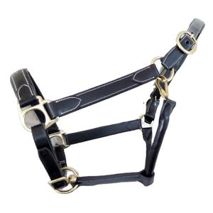 Licou de cheval de tuyauterie de brevet de point de fantaisie de haute qualité au meilleur prix nouveau design avec le matériel en laiton et en cuir - Product Image 2