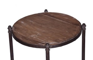 Table basse ronde élégante Kaarlo Décoration moderne pour la maison avec du bois recyclé Durable et facile à nettoyer pour le salon - Product Image 4