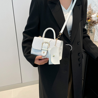 Tas Selempang PU Fashion Model Terbaru Musim Dingin untuk Wanita, Tas Bahu/Crossbody dengan Bukaan Terbuka dan Dompet Kecil