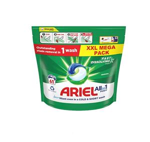 Ariel All-in-1 Pods Lessive en Capsules 61 Lavages, Original, Élimination des Taches Excellente en 1 Lavage, Eau Froide & Lavage Rapide - Product Image 1
