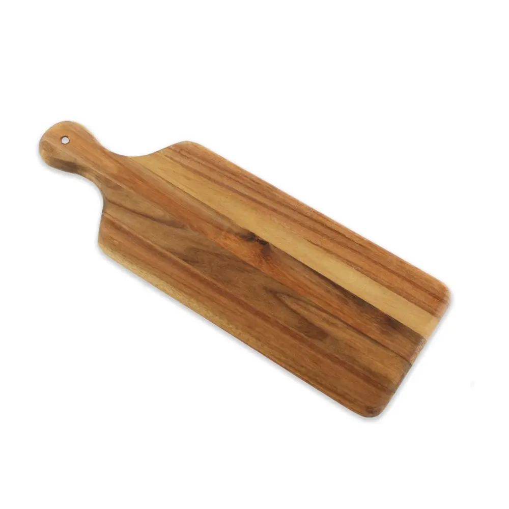 Wholesale Acacia Wooden Cutting Board Serving Tray for Bread and Cheese with Handle Decorative Board Handcrafted from Vietnam