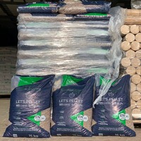 Granulés de bois en gros Classe A1 pour système de chauffage, briquettes de bois 100mm DIN ENplus A1/A2 (Approuvé BSL) France, sacs de 15kg, 99% de cendres, 90J