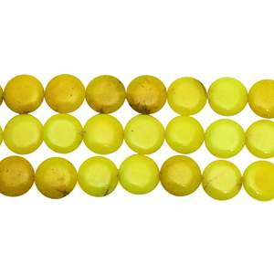 Kamal Gems 15mm Yellow Coin-Shaped Onyx <b>Beads</b> Agate and Stone Jewelry Making <b>Loose</b> <b>Beads</b> for Bracelets - Product Image 2