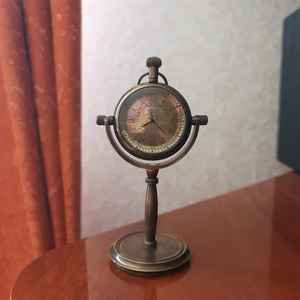 Reloj de escritorio de latón marítimo Victorian London Nautical Anchor Dial - Product Image 3