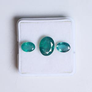 Esmeralda zambiana natural ovalada 7x5- 9x7mm piedras preciosas sueltas al por mayor para la fabricación de joyas fabricante indio - Product Image 2