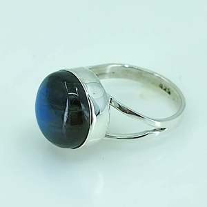 Boho Chic <b>Labradorite</b> <b>Ring</b> 925 Sterling Silver Handmade Geometric Perfect Gift for Her Birthday November Birthstone Jewelry - Product Image 4