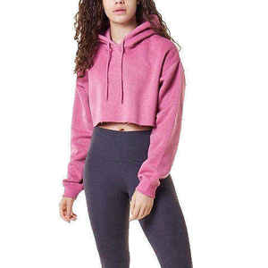 Sudaderas con Capucha y Top Corto de Punto para Mujer, 100% Algodón, Logotipo Frontal Personalizable, Venta al Por Mayor - Product Image 6