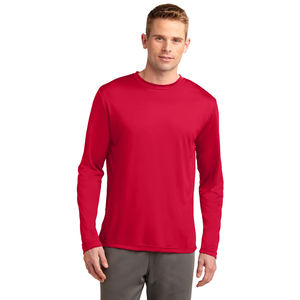<b>Mans</b> Competitor Moisture Wicking <b>Long</b> <b>Sleeve</b> Crewneck <b>T</b> <b>Shirt</b> True Red - Product Image 1