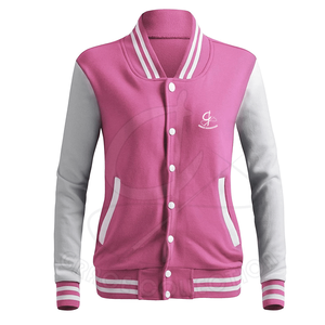 Chaqueta Universitaria Personalizable para Mujer, Mangas de Cuero, Diseño Casual Tipo Bomber, Transpirable, de Secado Rápido, Invierno, Poliéster/Algodón - Product Image 1