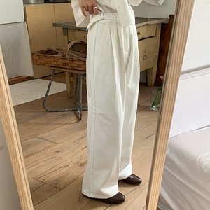 Prix de haute qualité coupe ample large femmes pantalons exportation fournitures de marque coton vacances Look Eden Bezo coton pantalon large - Product Image 5