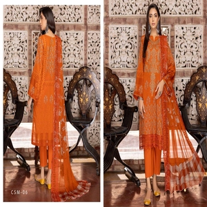 2023 últimos trajes de marca Charizma con bordado para suizo y gasa Dupatta ropa India pakistaní al por mayor - Product Image 3