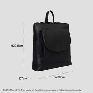 Premium Quality Genuine Leather <b>Backpack</b> Vintage Style with Two-Way Zip Top <b>Black</b>-Geometric Pattern Direct Top Indian Supplier - Product Image 2