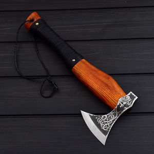 Tomahawk Burraq Personalizado de 19.5 Pulgadas, Acero al Carbono, Mango de Palisandro, Funda de Cuero, Regalo para Papá, Hecho a Mano, para Campamento y Actividades al Aire Libre - Product Image 4