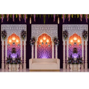 Trending 3D <b>Window</b> Backdrop <b>Panels</b> Vintage Moroccan Style Detachable Fiberglass Wedding Screen for Asian Weddings - Product Image 1