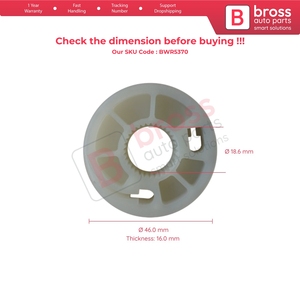 Roue de réparation de lève-vitre avant droit BWR5370 9222V0 pour C4 MK1 2004-2010 - Product Image 5