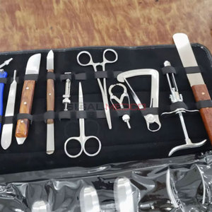 Ensemble d'instruments de chirurgie par extraction dentaire orale 61 pièces mallette de transport manuelle ascenseurs seringues pince scalpel - Product Image 5