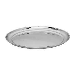 Plato Raj Bhog de Acero Inoxidable Premium, Apto para Microondas, Redondo, Plateado, para Hotel, Restaurante, Hogar, Vajilla Grande - Product Image 3