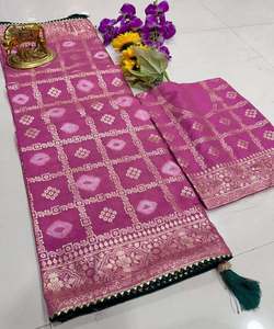 ส่าหรีผ้าไหมผ้าโปร่งบาง - Product Image 1