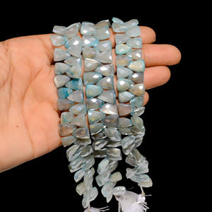 ลูกปัดมูนสโตนสีน้ำเงินแบบไบโอ, ลูกปัดสามเหลี่ยมพลอยมูนสโตนเคลือบ, ลูกปัดพลอยมูนสโตนเหลี่ยมเพชรพลอยสำหรับทำเครื่องประดับ, - Product Image 5