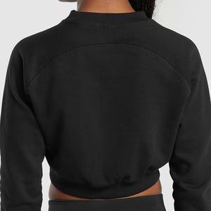 เสื้อครอปสตรีผ้าฝ้ายโพลีเอสเตอร์, สินค้ามาใหม่ไม่หดปักลาย300ก. - Product Image 4