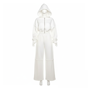 Conjunto Deportivo Premium de Dos Piezas para Mujer, con Capucha, 100% Algodón, para Invierno, Cómodo, para Gimnasio o Estilo Casual Urbano - Product Image 5