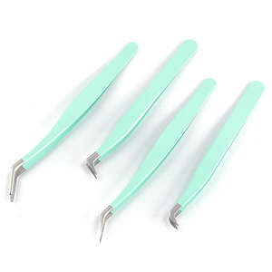 Herramientas bonitas, pinzas para pestañas de acero inoxidable, removedor de puntas, rizador de pestañas, aplicadores de cabeza curva - Product Image 5