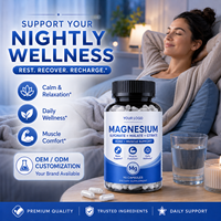 Capsules de glycinate de magnésium, malate et citrate – 90 unités – Soutien osseux et musculaire – Complément minéral pour le bien-être quotidien – Marque privée