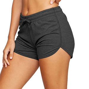 Shorts de sport décontractés en coton pour femme, taille haute, respirants, personnalisables avec logo, style streetwear - Product Image 1