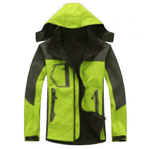 Veste softshell avec logo personnalisé bon marché pour hommes, vêtements de travail d'extérieur imperméables, fabricant de coupe-vent de randonnée - Product Image 5