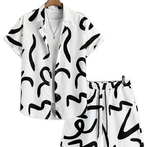 Nouvel ensemble de shorts imprimés par sublimation pour hommes conception personnalisée ensemble de chemise short respirant 100% ensembles de t-shirts en coton biologique - Product Image 1