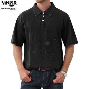 Lona sólida de peso pesado retro desgastada para camisa con diseño personalizado de retales y punto inverso para ropa de calle unisex para hombres - Product Image 3
