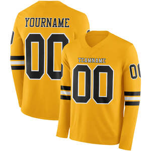 Maillot de football américain respirant et antibactérien personnalisé, manches longues, uniforme de jeu, taille XL et plus - Product Image 4
