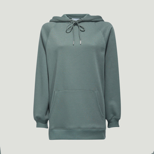 เสื้อฮู้ดแขนยาวสำหรับผู้หญิงลำลองสตรีทแวร์สะพายไหล่แบบห้อยระบายอากาศได้ดีโลโก้ตามสั่งเป็นมิตรกับสิ่งแวดล้อม - Product Image 2