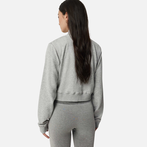 Sudaderas con capucha cortas con cremallera de cuello alto de alta calidad para mujer Sudadera con cremallera de felpa francesa Your Logo - Product Image 4