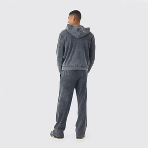 Streetwear vintage avec logo personnalisé, pantalon de survêtement chaud en éponge française surdimensionné, nouveau design, pantalon délavé pour hommes - Product Image 4