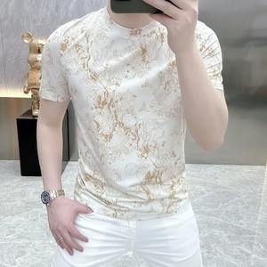 Camiseta casual personalizada de manga corta para hombre, ropa deportiva de moda para fitness, cuello redondo, 100% algodón, camiseta para hombre - Product Image 6