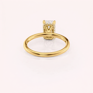 แหวนเพชรเม็ดเดี่ยวทรงเรเดียนท์คัท 14K ทองคำขาว/โรสโกลด์/เหลือง ประดับเพชรแล็บโกรว์ พร้อมวงแหวนซ่อน |   เครื่องประดับหมั้นแบบสั่งทำพิเศษ ได้รับการรับรองจาก IGI - Product Image 3