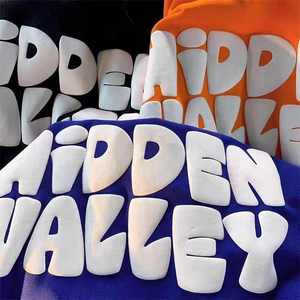 Vente en gros personnalisé 3D Puff imprimé surdimensionné hommes pull à capuche hiver lourd polaire sweats logo en relief brodé - Product Image 3