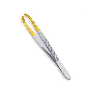 Nouvelle conception tendance, pince à épiler professionnelle pour femmes, multicolores, pointe inclinée, personnalisable, en acier inoxydable, faux sourcils - Product Image 1