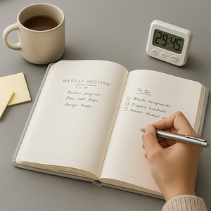 LABON A4 lino copertina rigida settimanale organizzatore libro <span class=keywords><strong>per</strong></span> insegnante ufficio programma professionale 2026 OEM personalizzato - Product Image 5