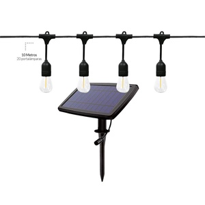 10m. Stringa luminosa decorativa solare Helem 20 con portalampade IP44 (GSC 201210010) - Product Image 1