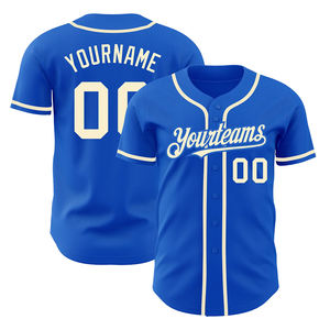 Uniformes de entrenamiento de béisbol universitario azul, conjuntos de camisetas deportivas para softbol, uso flexible de verano - Product Image 1