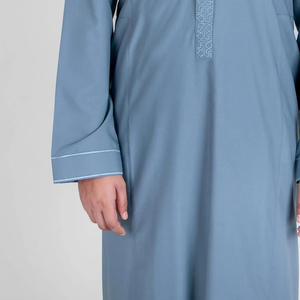 พรีเมี่ยม emirati thobe SAGE kandura ชุดอาหรับดั้งเดิมหรูหราสำหรับผู้ชาย jubba นุ่มและระบายอากาศได้เครื่องแต่งกายอิสลามที่ทันสมัย - Product Image 5