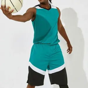 Ensemble de 2 maillots de basket-ball et de football pour hommes, vêtements de sport pour la course à pied, jogging, marathon, entraînement athlétique, vêtements de sport grande taille - Product Image 1
