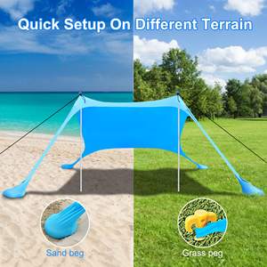 Toldo de Playa Resistente y Personalizado de Nailon de Alta Calidad, Carpa de Playa con Protección Solar UPF 50+ para Acampar - Product Image 5