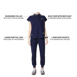 Uniformes de hospital de verano Scrubs Quirúrgico Médico Enfermería Scrub Suit para profesionales Unisex Salón de belleza Conjuntos de uniformes de hospital - Product Image 4