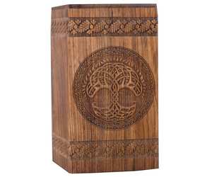 Urna de palisandro hecha a mano para árbol de la vida humana, caja de madera, urna de cremación personalizada para cenizas, hecha a mano, grande - Product Image 3